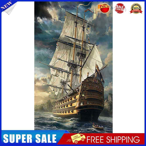 Sailboat Oil Paint By Numbers Kits Canvas Picture Wall Art DIY Craft Gift