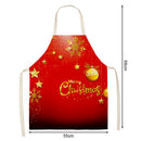 Kitchen Aprons for Women Men Household Baking Linen Tablier Merry Christmas