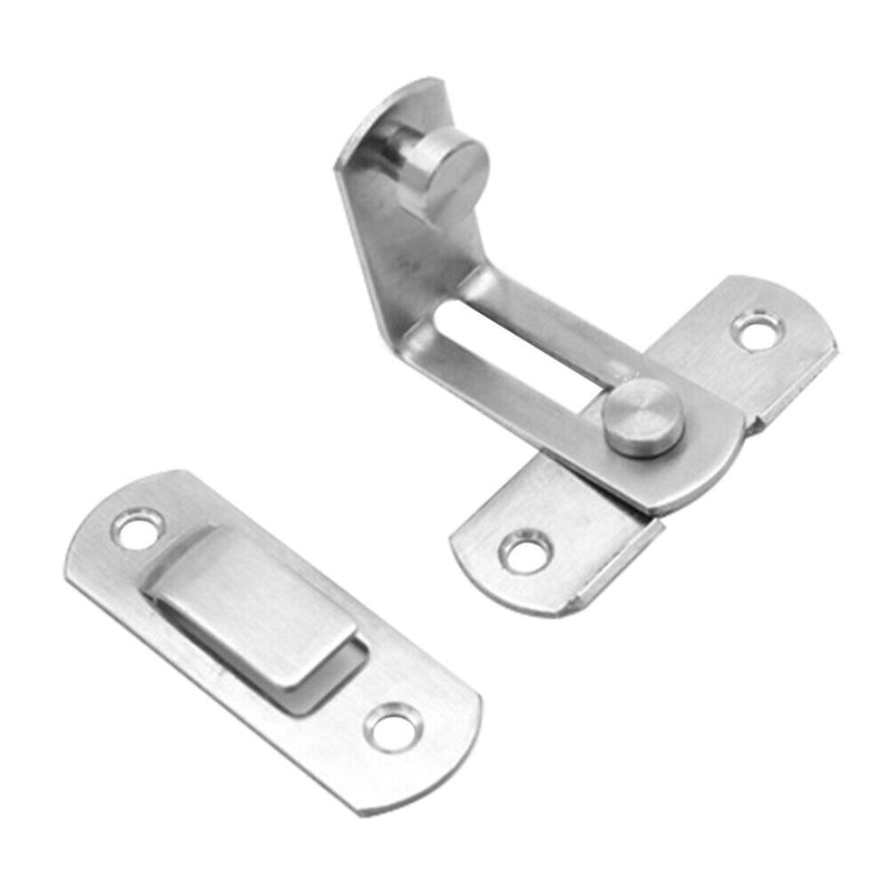 Stainless Steel Sliding Door Bolt Right Angle Home Safety Gate Bolt Lock Newly