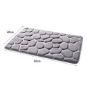 Home Bath Mat Cobblestone Embossed Bathroom Non-slip Carpet Rug Toilet Floor Mat