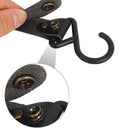 4pcs Outdoor PU Leather Hooks Camping Hiking Tripod Clothes Storage Hanger