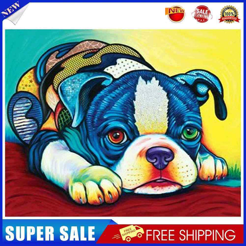 5D DIY Full Drill Diamond Painting Dog Cross Stitch Embroidery Kit Wall Art