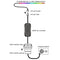 COOLMOON AR-1 RGB Controller Cable 5V 3 Pin to SATA AURA ARGB Mini Control HUB