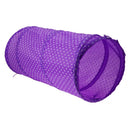 Pet Cat Tunnel Tubes Collapsible Crinkle Kitten Rabbit Play Tunnels(Purple)