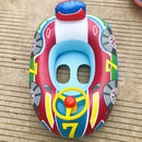 Car Shape Inflatable Swimming Ring Floating Ring with Steering Wheel (Blue)