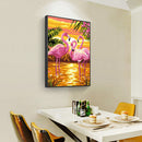 Cross Stitch Kits 11CT Stamped DIY Flamingo Full Embroider Needlework