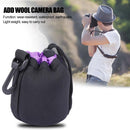 Waterproof SLR Camera Drawstring Lens Pouch Protective Brushed Cover (S) Newly