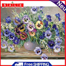 Painting By Numbers DIY Flowers Hand Painted Canvas Oil Wall Art Picture Kit