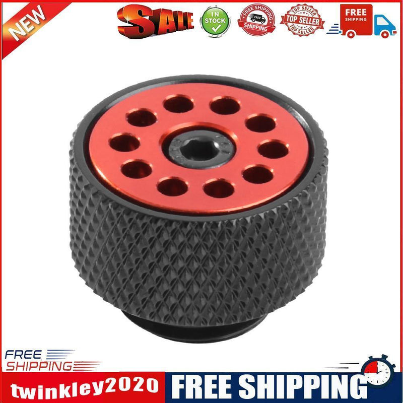 PM-JS-PQDT1 G1/4 Exhaust Plug Air Evacuation Valve for Water Cooling (Red)