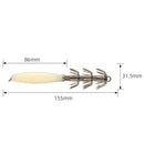 Octopus Jig Squid Hard Lure Wood Shrimp Bait Fishing Hook Tackle (Luminous)