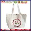 Women Canvas Shoulder Bags Letter Tulip Prints Large Capacity Lady Tote Handbags