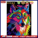 Cotton DIY Cross Stitch 11CT Stamped Colorful Animal Art Embroidery Kit Handw