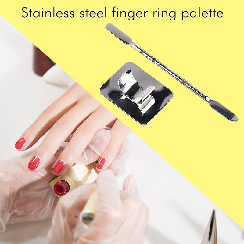 Nail Art Palette Stainless Steel Makeup Cosmetic Color Mixing Palette (S)