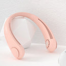 Mini Neck Fan Bladeless USB Rechargeable Neck Air Cooler (Pink 3000mAh)