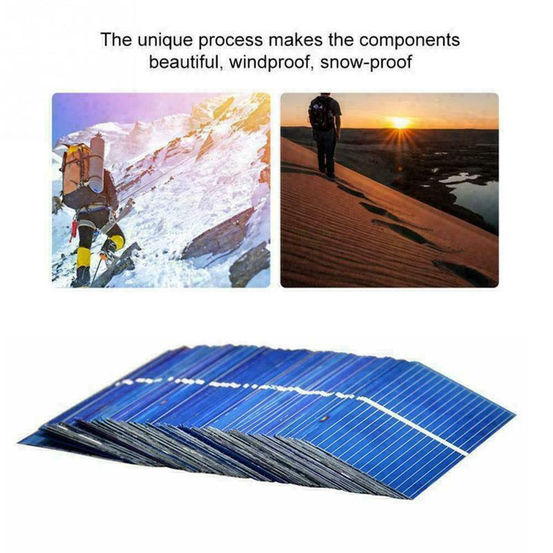 100Pcs Solar Panel Solar Cell Diy Battery Charger B4A2 K7J7