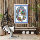 14CT Partial Cross Stitch Snowman Counted DIY Kits Handmade Cotton Embroidery