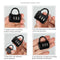 Zinc 3 Digit Code Combination Password Lock Mini Carrying Case Lock (Black)