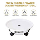 Movable Flower Pot Tray Plastic Universal Bonsai Base with Wheel Home Garden,