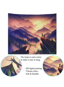 Tapestry Wall Hanging Mountain Sunset Landscape Bedroom Dorm Home 51.2 x 59.1"