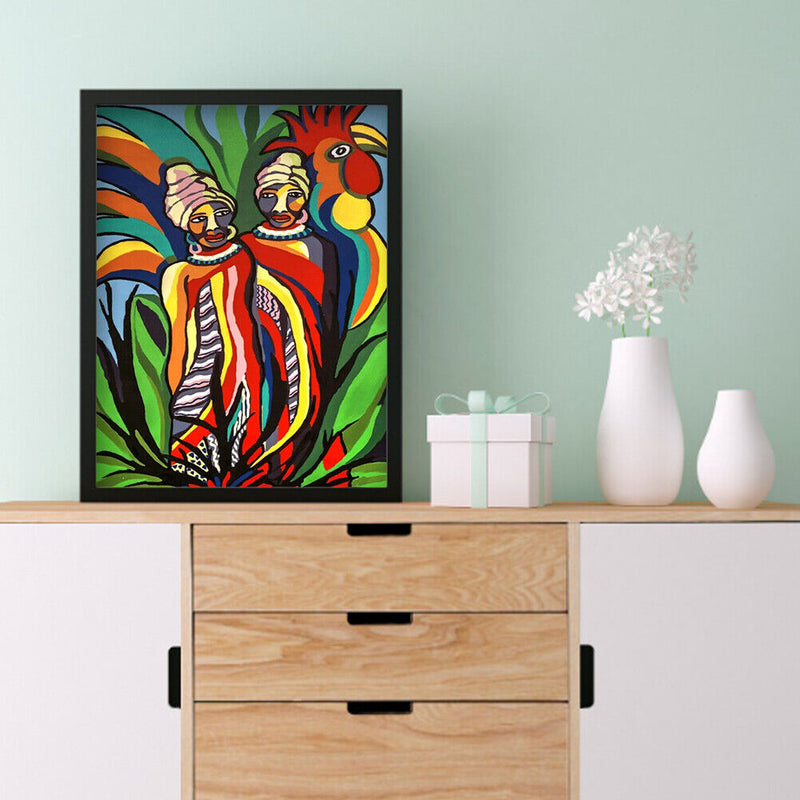 5D Diamond Painting Man and Chicken Full Round Diamond Rhinestone Set