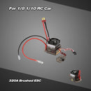 320A Brushed ESC Electric Speed Controller for 1/8 1/10 RC Off-Road Truck Newly