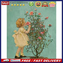 Full Embroidery Stamped Rose Girl DIY 11CT Eco-Cotton Thread Cross Stitch K