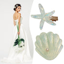2pcs/set Korean Sea Star Shell Hairpins Women Irregular Hair Clips (Green) Newly
