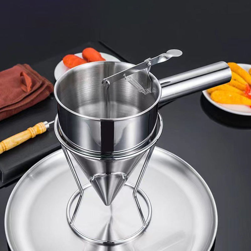 with Stand Pancake Batter Dispenser Multi-caliber Stainless Steel Funnel