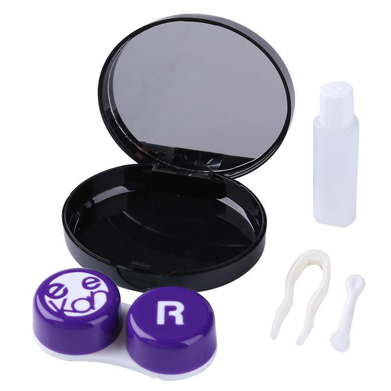 Portable Travel Square Contact Lens Case Simple Invisible Glasses Wearing Too