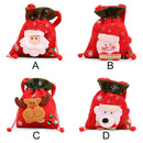 Xmas Candy Bag Flannel Xmas Gift Bag for Home Holiday Party Decor (Santa)