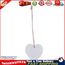 10pcs Mini Heart Wooden Pendants Ornaments Wood Craft Party Decor(White) Newly
