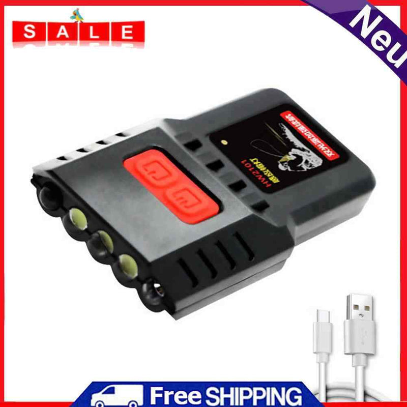 LED Smart Wave Induction Headlamp Waterproof 200LM Clip - on Baseball Cap Lamps