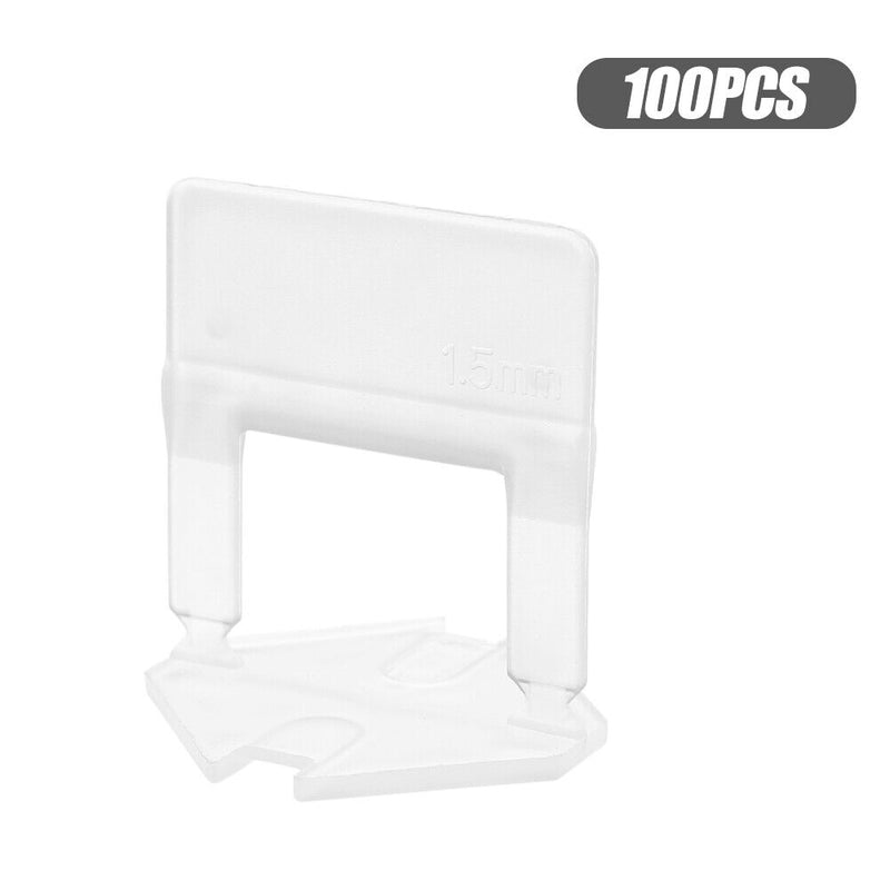 100pcs Plastic Ceramic Leveling System Wedges Clips Flooring Tools (1.5mm)