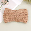 Turban  Winter Head Wrap Rhinestone Knit Headband  Bead Crochet Hair Band