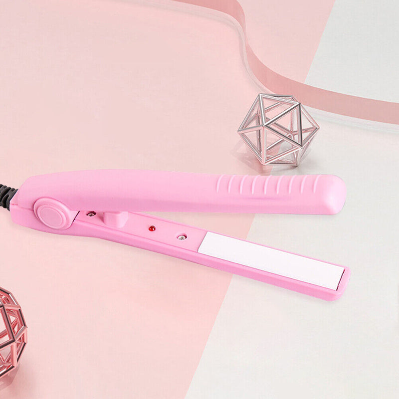 Dual Hair Straightening Corrugated Irons Mini Hair Straightener Curler Flat Iron