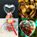 5Pcs Heart Shaped Plastic Ball Clear Fillable Wedding Christmas C9X5 T6N3