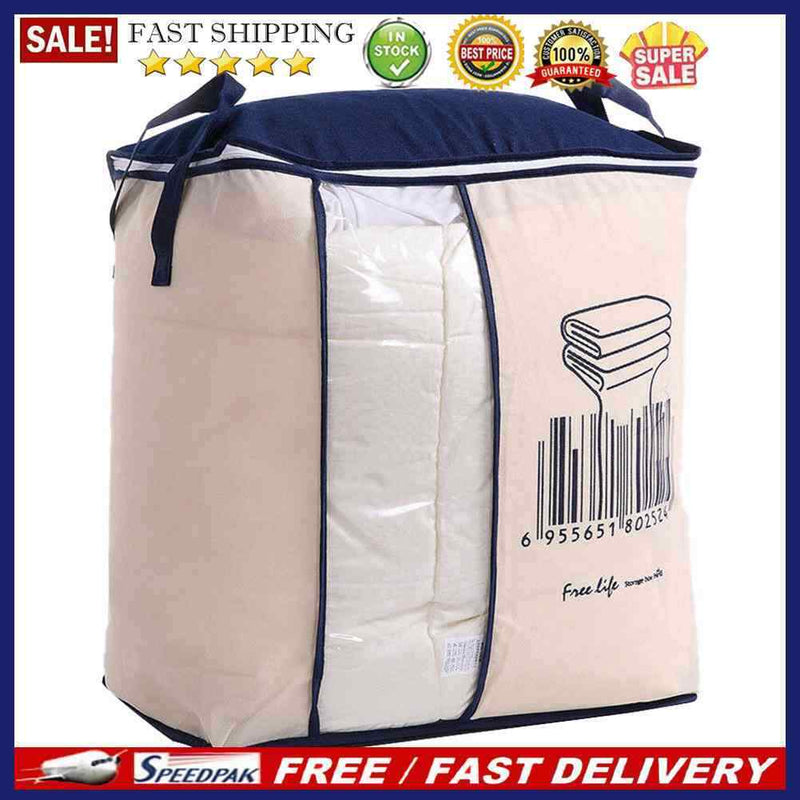 Non-Woven Fabric Quilt Storage Bag Clothes Divider Wardrobe Closet Box Organi