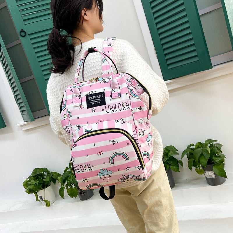 Women Print Large Mummy Diaper Bag Scroller Organizer Fashion Maternity Handbags