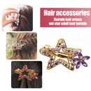 Fashion Rhinestone Flower Hair Clip Elegant Star Barrette Women Sweet Headwear