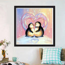 Domybest Penguins 5D DIY Full Drill Round Diamond Painting Embroidery Cross Stitch