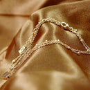 Layered Anklet - Double Ankle Chain Bracelet for Women Girls Heart Foot Jewelry