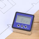 Magnetic Digital Protractor Inclinometer Level Box Angle Finder Box (Blue)