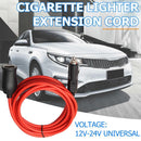 12V 24V 10A Car Cigarette Lighter Socket Extension Cord Cable 12ft Red