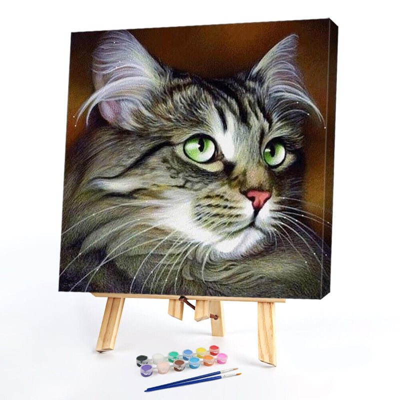 40x40cm Cat Dogs Canvas Painted Oil Paint By Numbers Wall Modern Bedroom Decor
