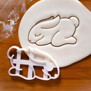 Biscuit Stamp Cookie Embosser Mold Cartoon Happy Yoga Rabbit Biscuit Mold