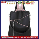 Women Contrast Color Backpack Multifunctional Shoulder Bag Preppy Style Knapsack