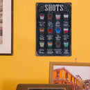 Retro Wine Beer Plaque Metal Tin Signs Painting for Home Wall Art (Shots) Newly