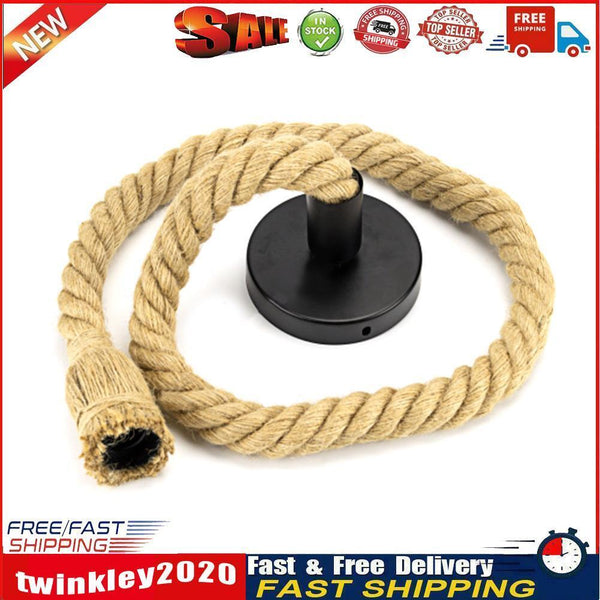 Lamp Holder Retro Jute Decorative Rope Chandelier Adapter (1m Single Head) Newly