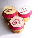 Dessert Happy Birthday Circle Cupcake Toppers Cake Decoration Dad Cake Topper