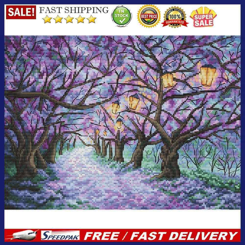 2 Strands DIY Full Embroidery Magic Forest Counted Cross Stitch Kit Craft Dec
